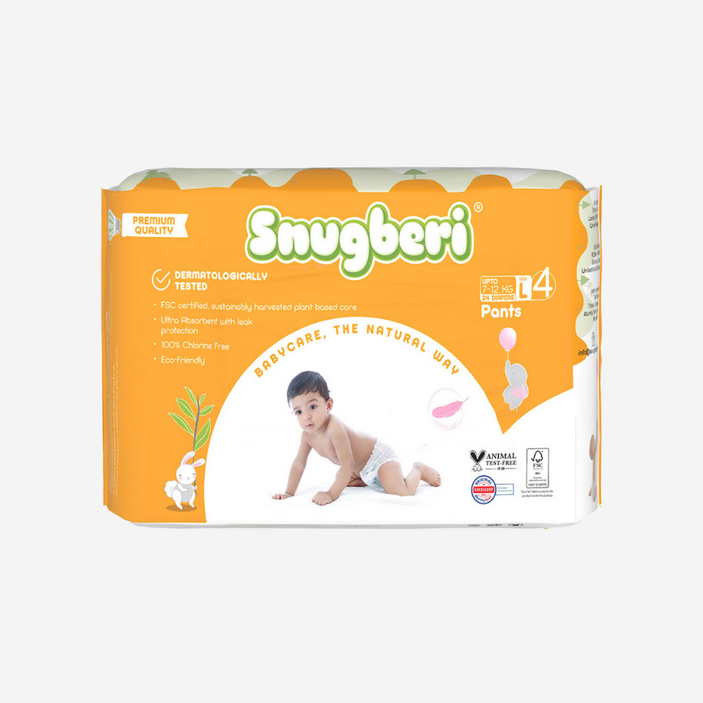 Snugberi Diaper Pants Size 4 Large 7-12 Kg 24's
