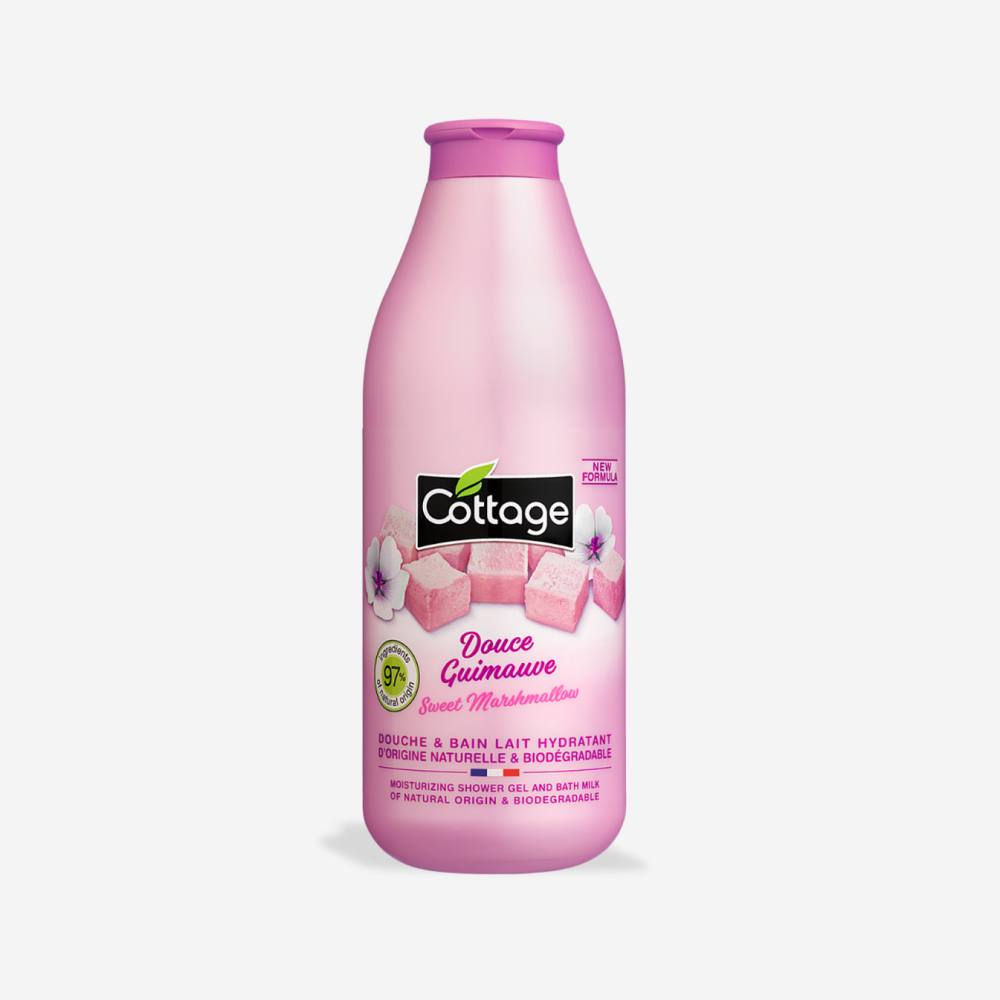 Cottage Moisturizing Shower Gel & Bath Milk- Sweet Marshmallow 750 Ml