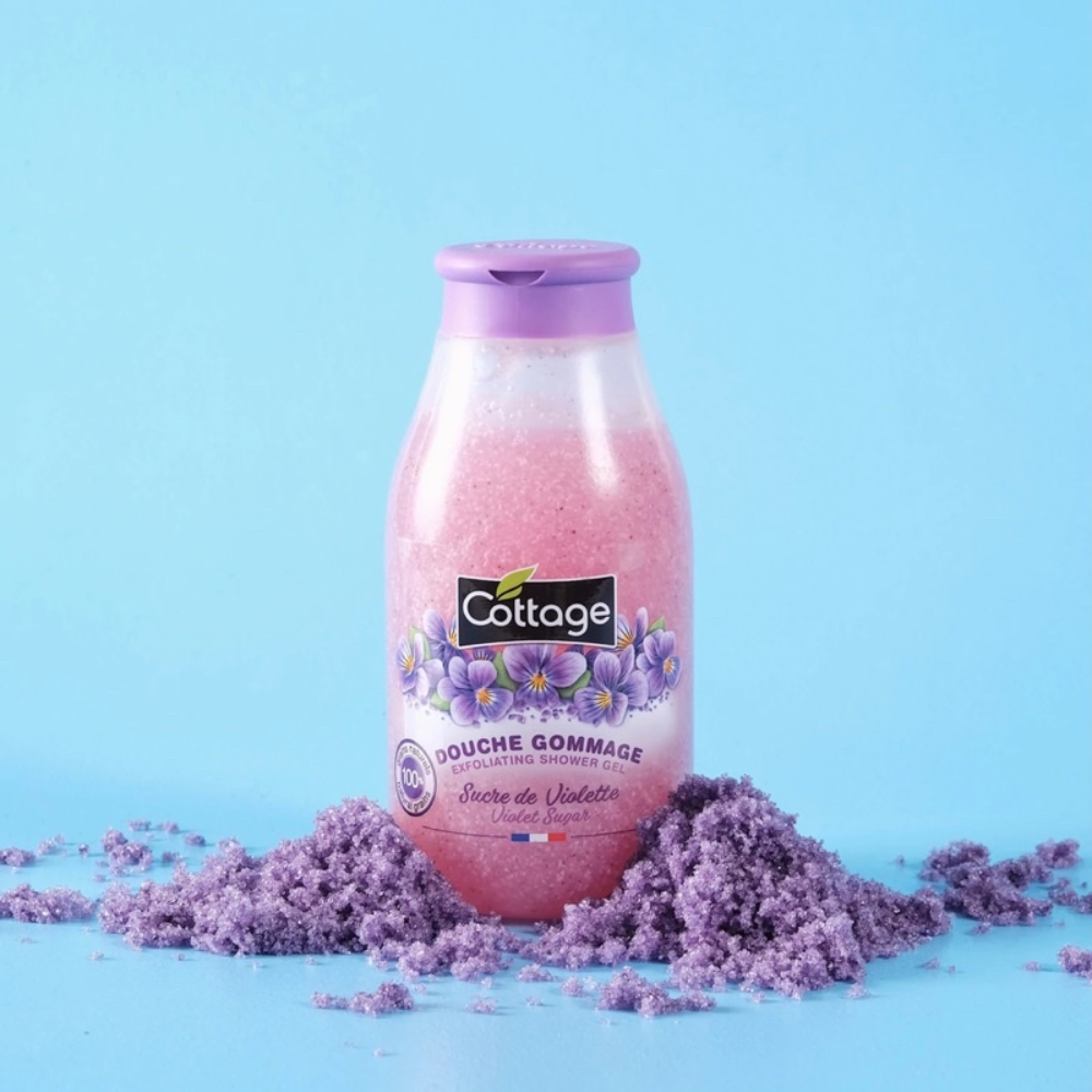Cottage Exfoliating Shower Gel - Violet Sugar 270 Ml