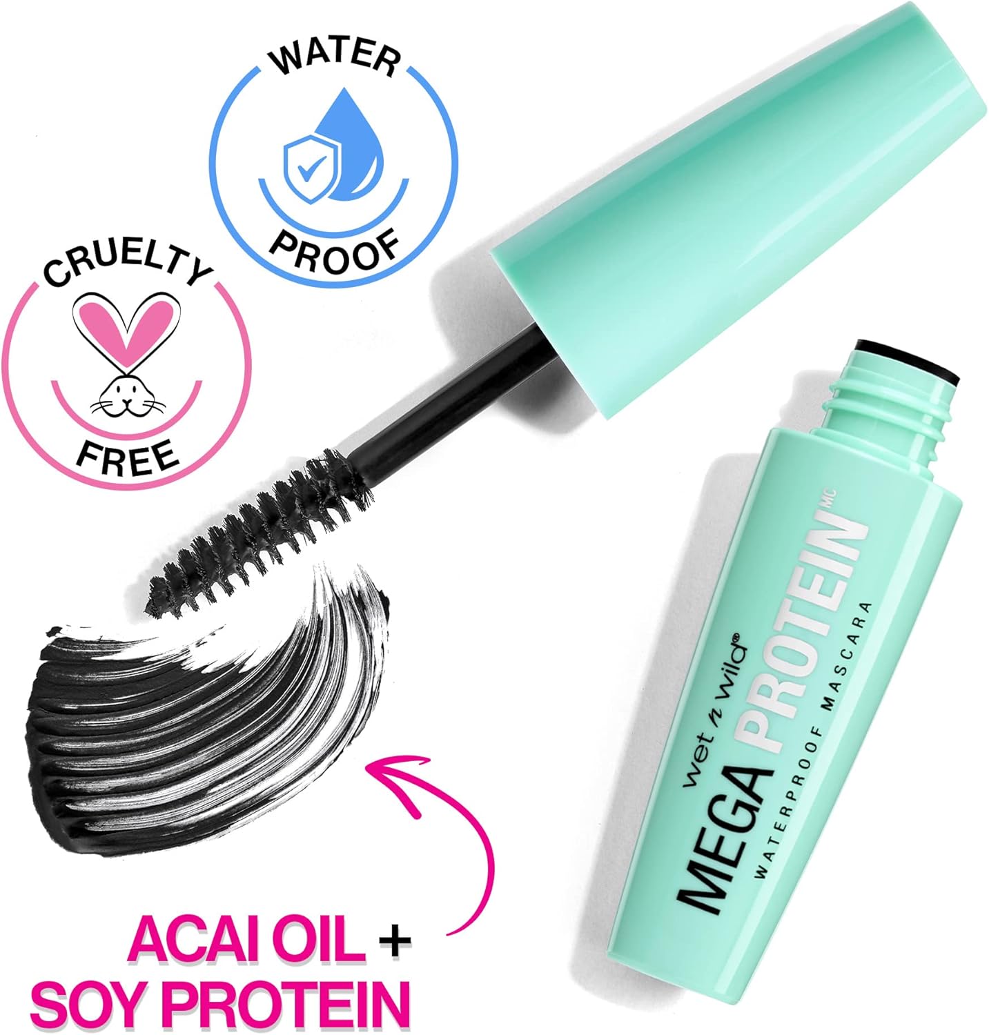 Wet N Wild Mega Protein Waterproof Mascara - Very Black