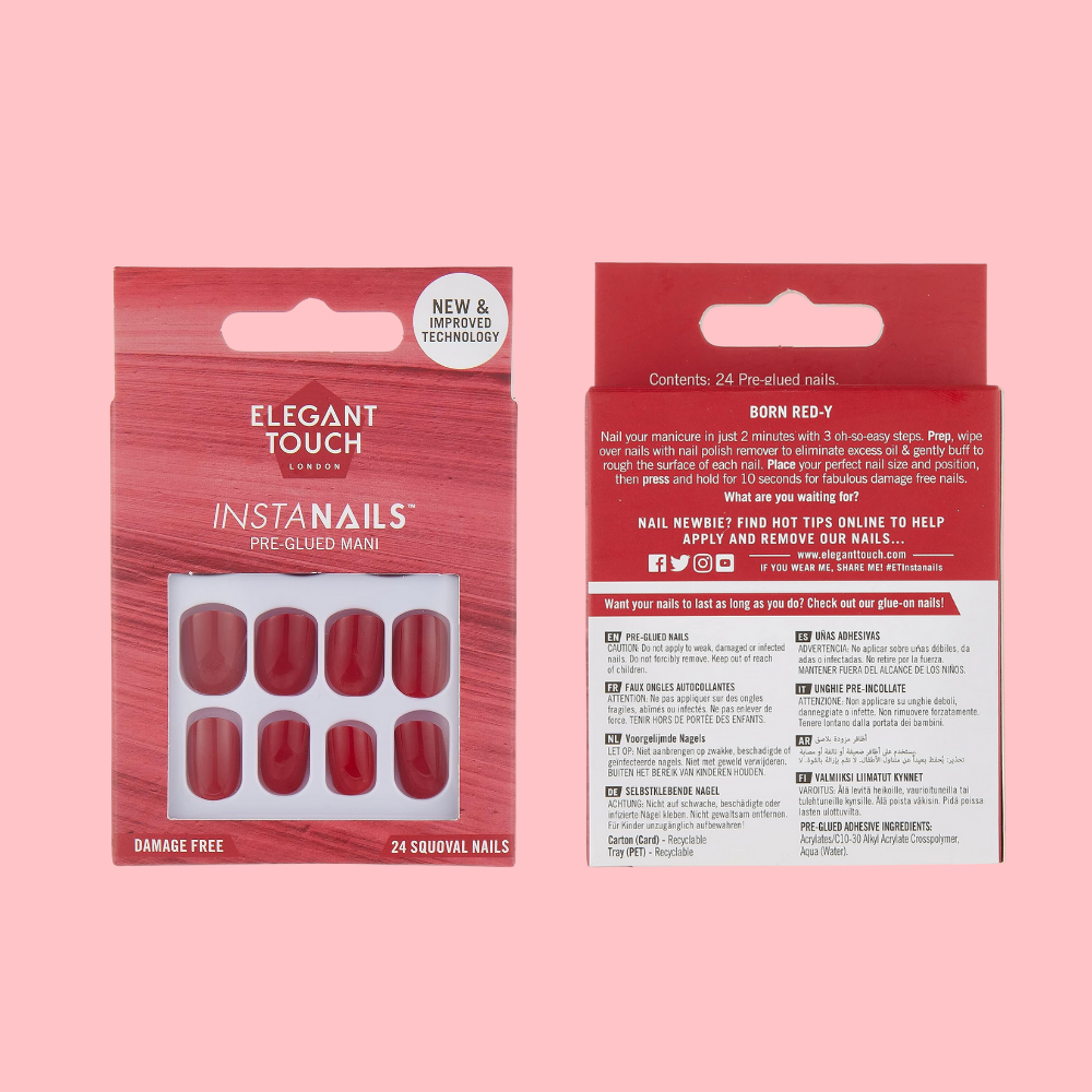 Elegant Touch Express Polished Garnet Nails