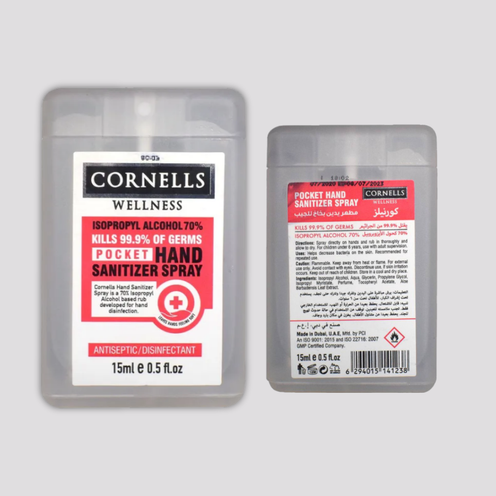 Cornells Pocket Hand Sanitizer Spray 15Ml