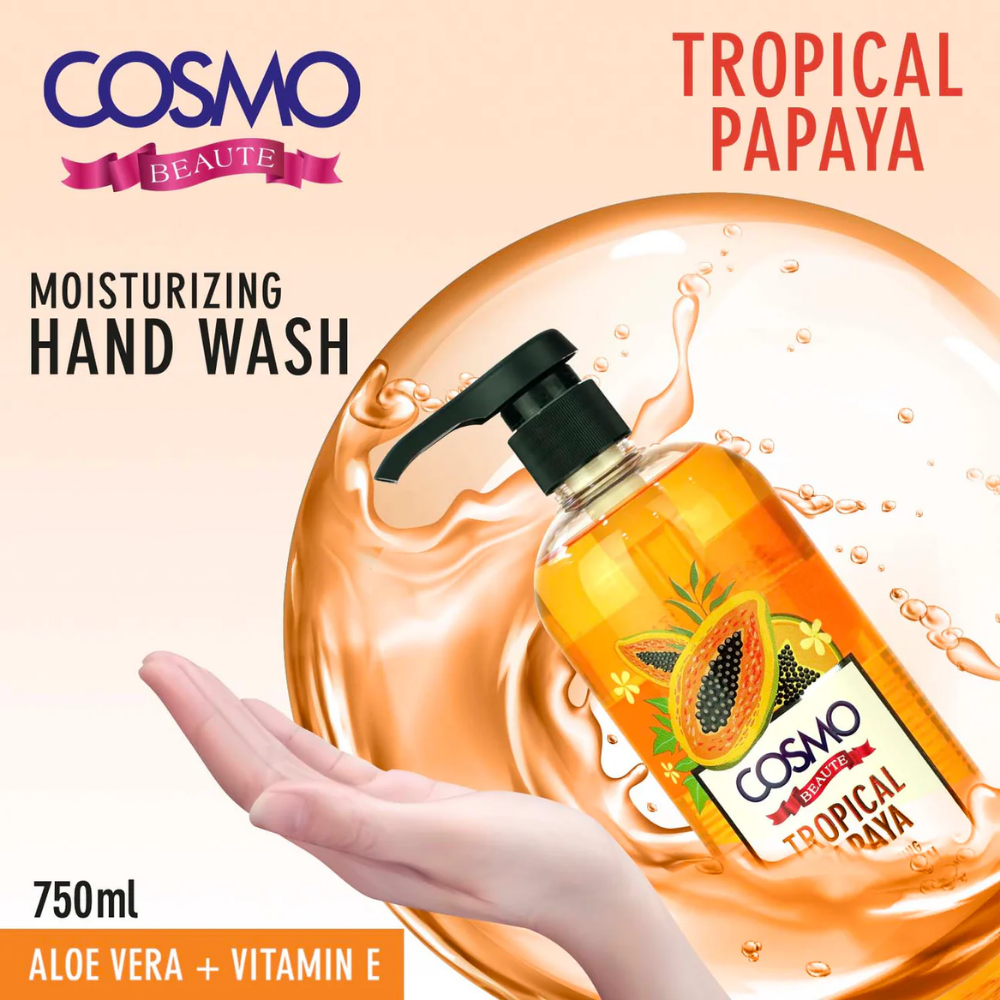 Cosmo Beauty Hand Wash Tropical Papaya 750Ml