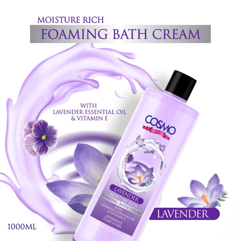 Cosmo Beaute Moisture Rich Foaming Bath Lavender 1000 Ml
