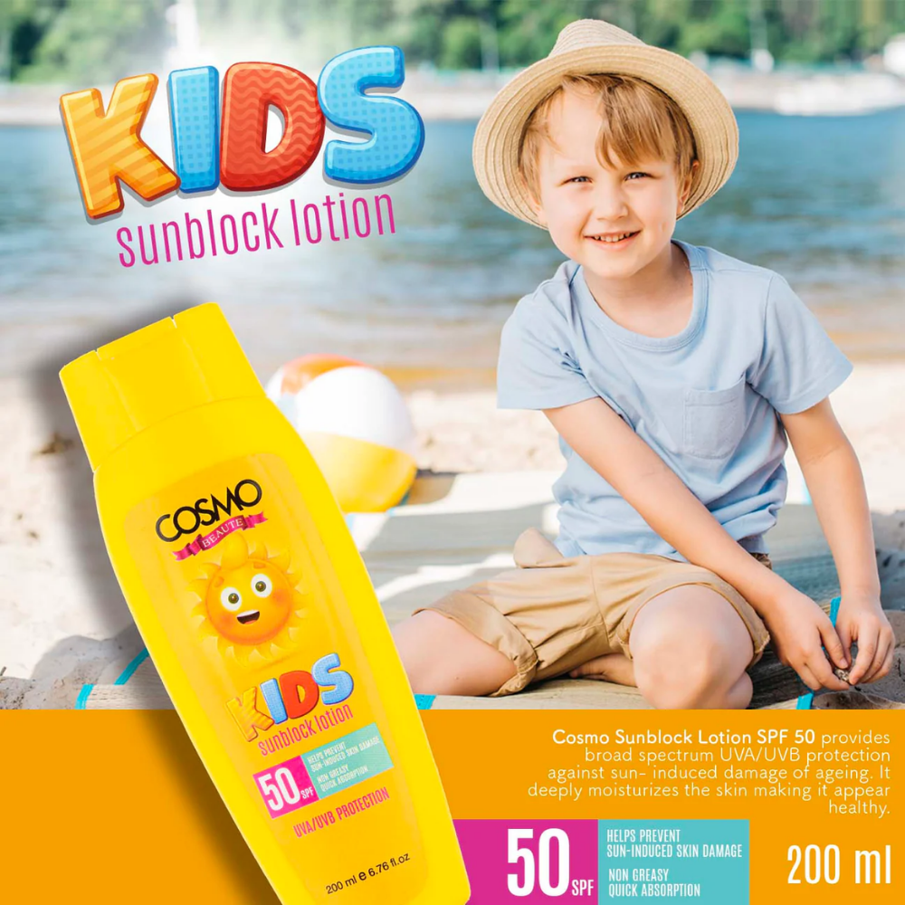 Cosmo Beaute Kids Sunblock Lotion Spf50 200Ml