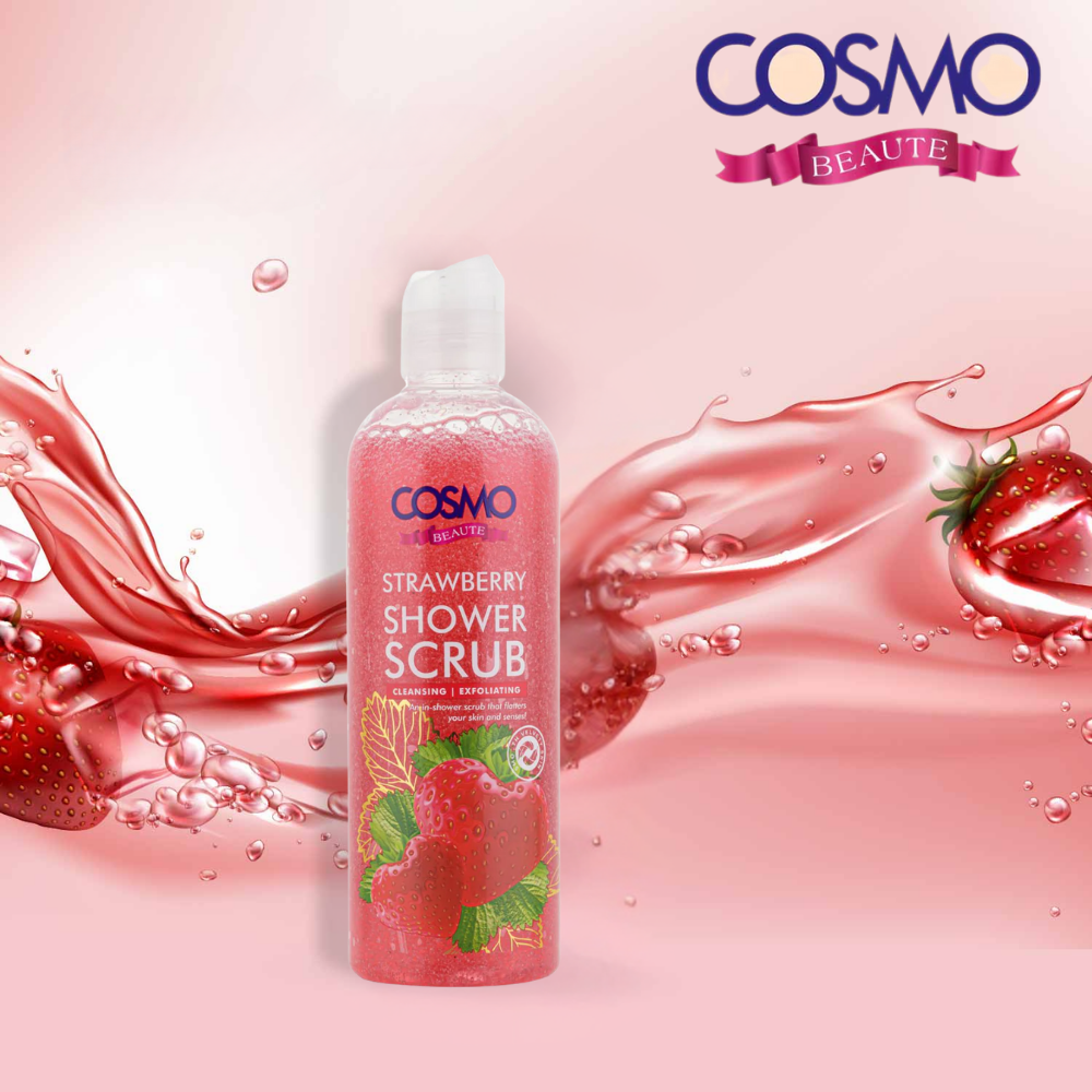 Cosmo Strawberry Shower Scrub 480Ml