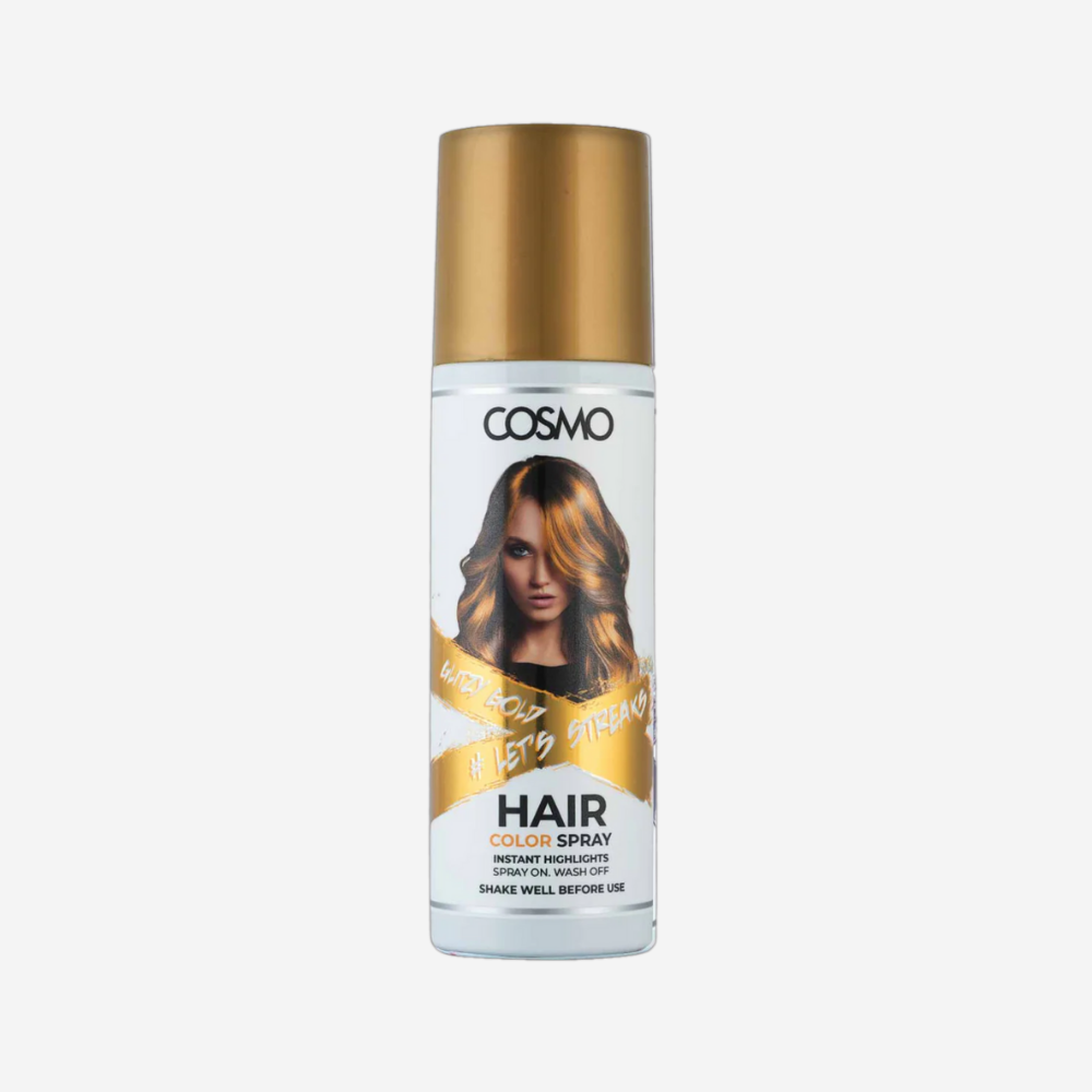 Cosmo Glitzy Gold Hair Color Spray 100Ml