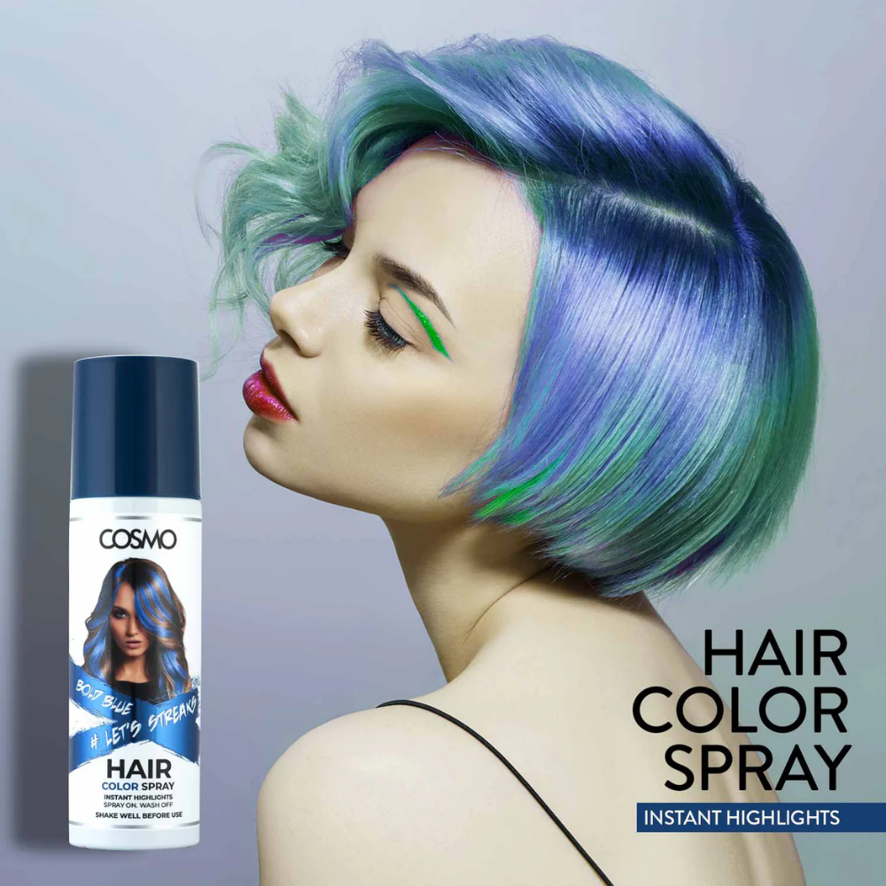 Cosmo Bold Blue Hair Color Spray 100Ml