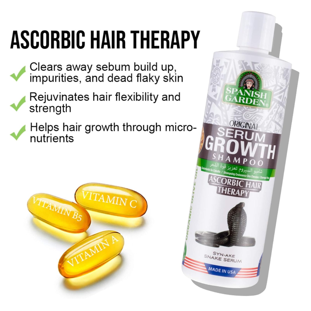Spanish Garden Original Snake Serum Growth Shampoo 946Ml