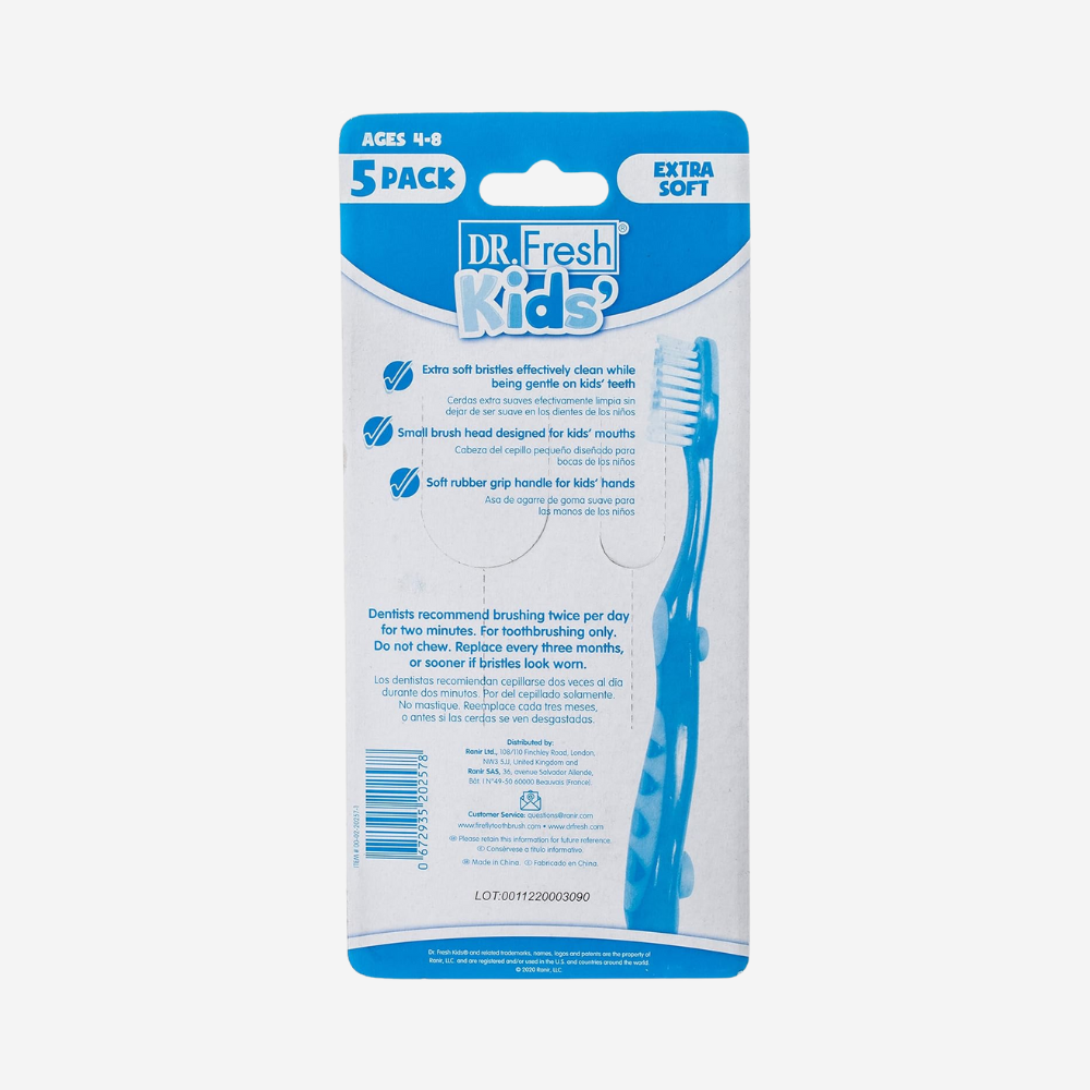 Dr Fresh Kids Toothbrush Blister, 5 Pack