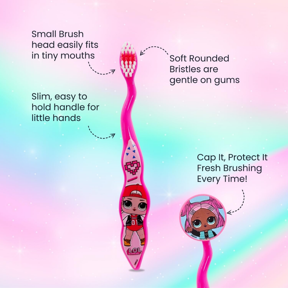 Firefly Lol Surprise 2 Tooth Brushes And 2 Caps Twin Pack