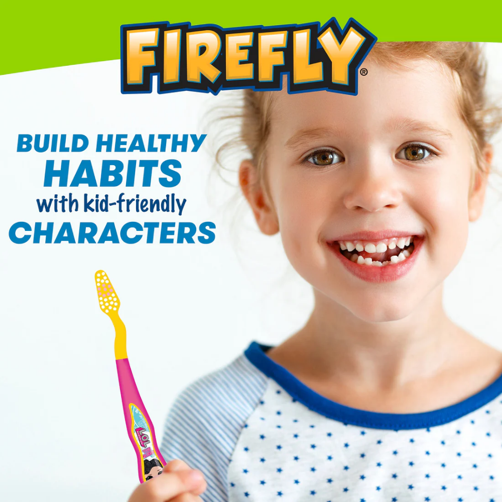Firefly Lol Surprise 2 Tooth Brushes And 2 Caps Twin Pack