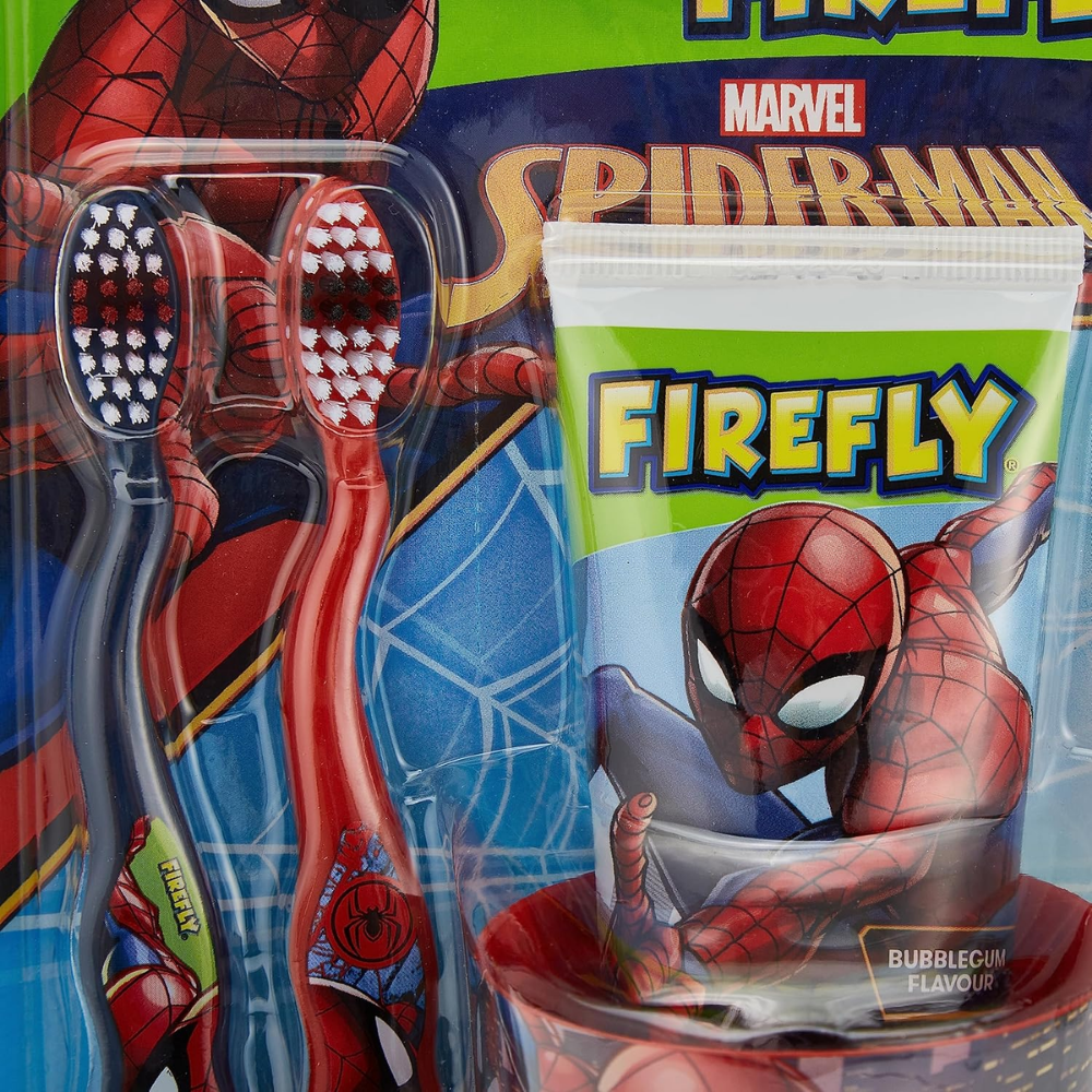 Firefly Marvel Spider-Man - 2 Toothbrushes, Beaker & Toothpaste
