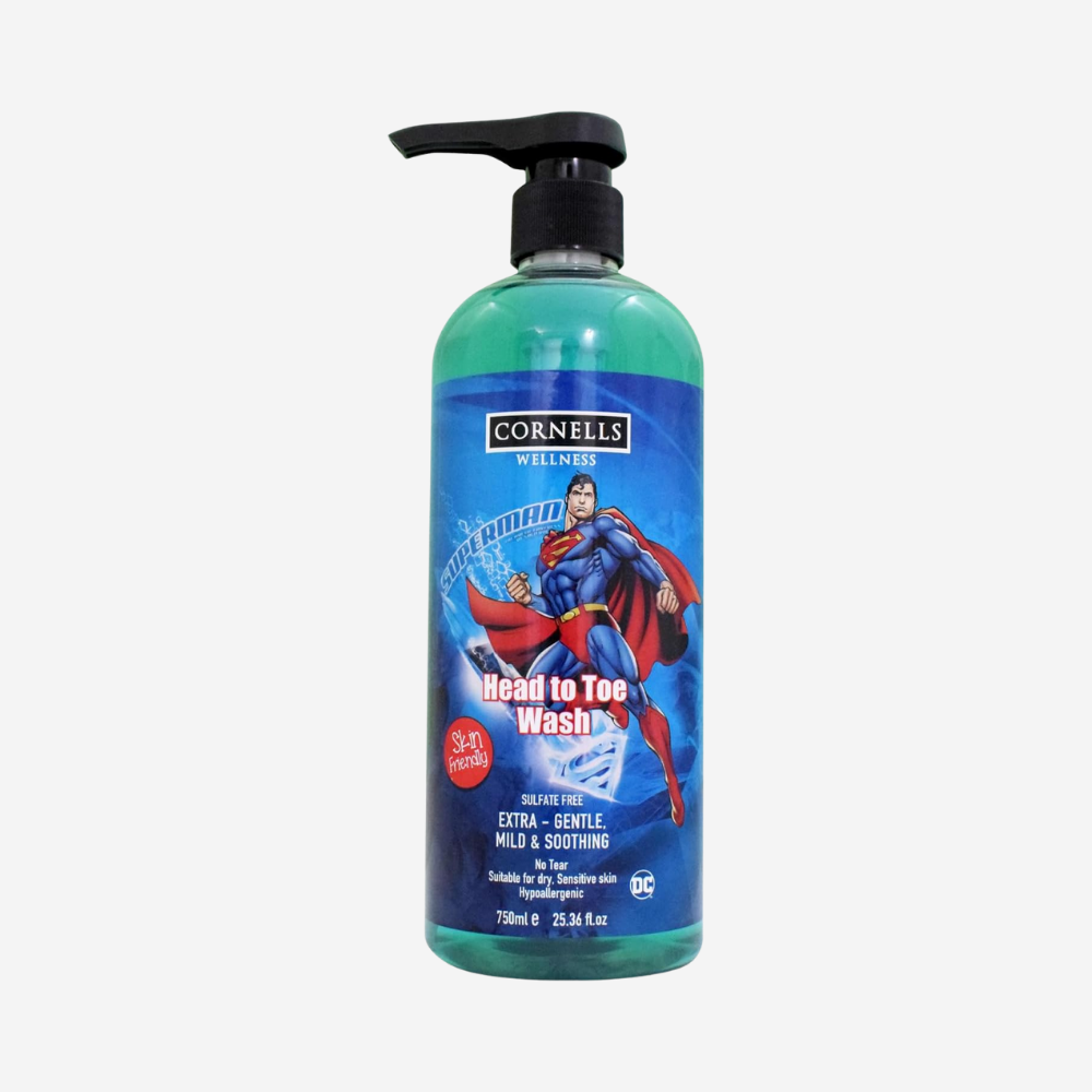 Cornells Superman Head To Toe Wash 750Ml-New