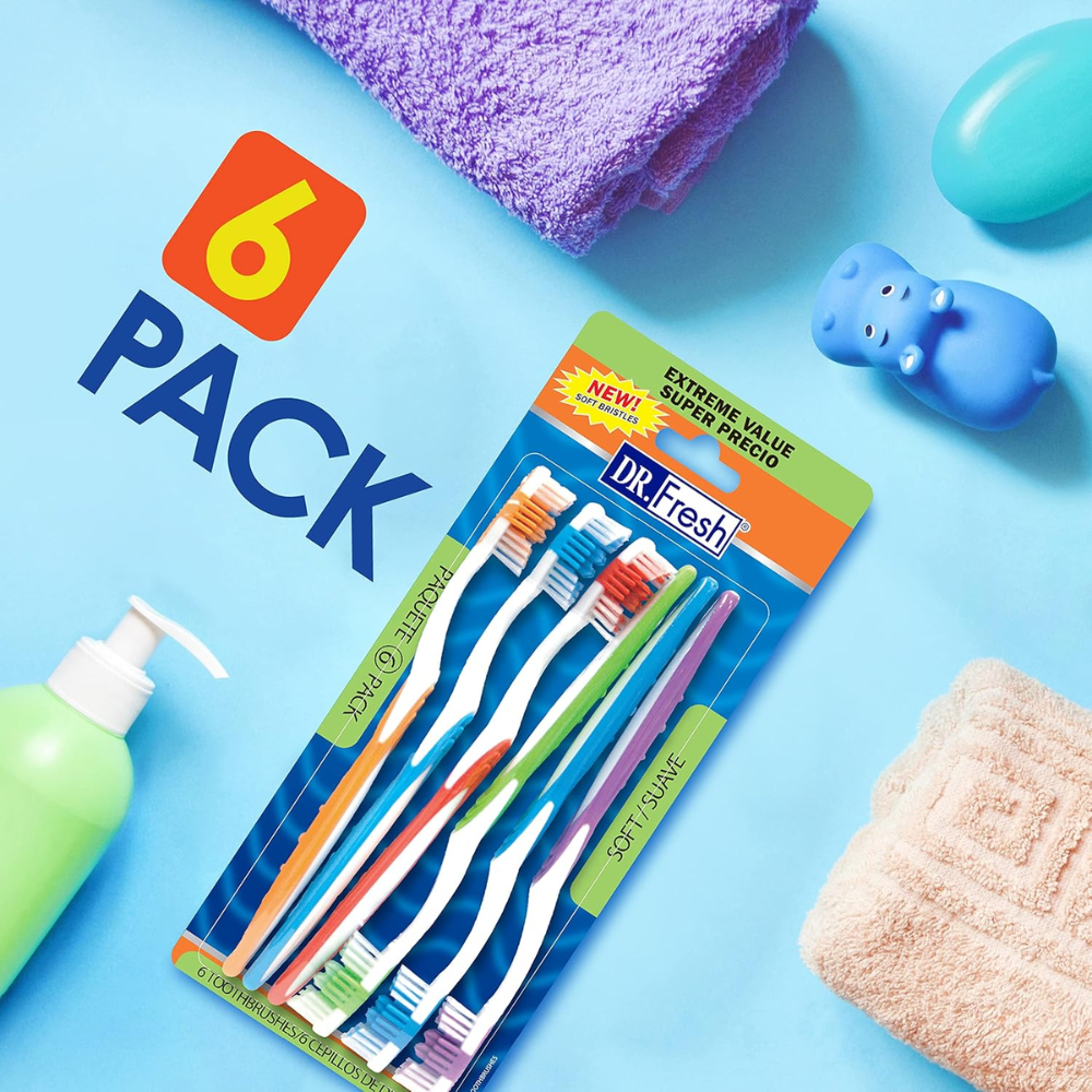 Dr Fresh Extra Value Toothbrush 6 Pack