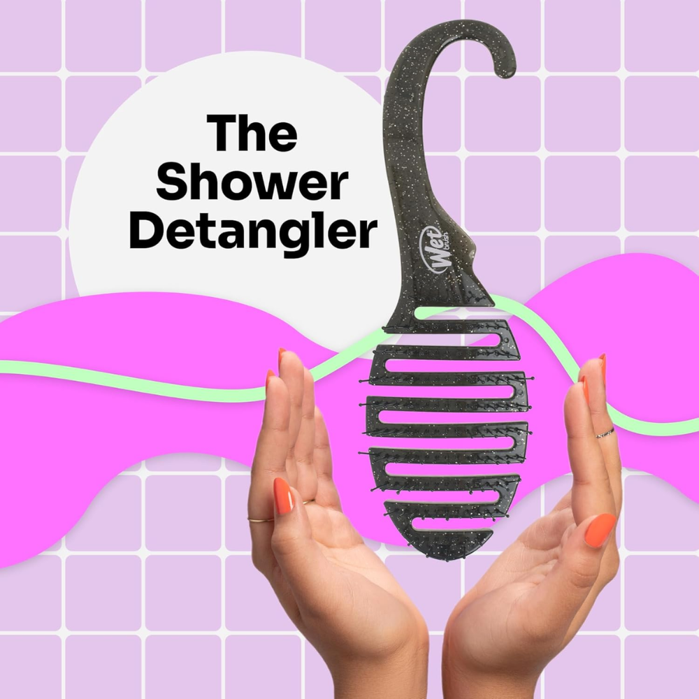 Wet Brush Shower Glitter Detangler - Black