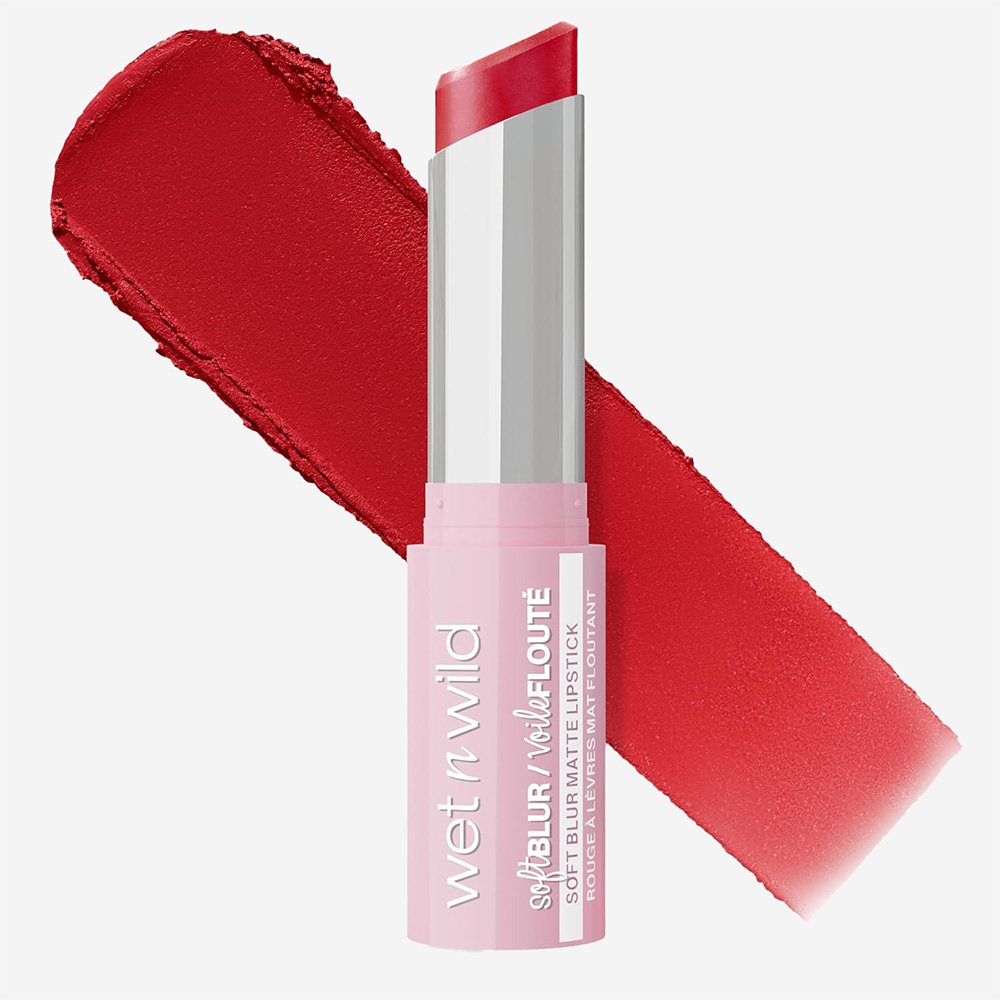 Wet n Wild Cloud Pout Soft Blur Matte Lipstick -Little Red Rosette