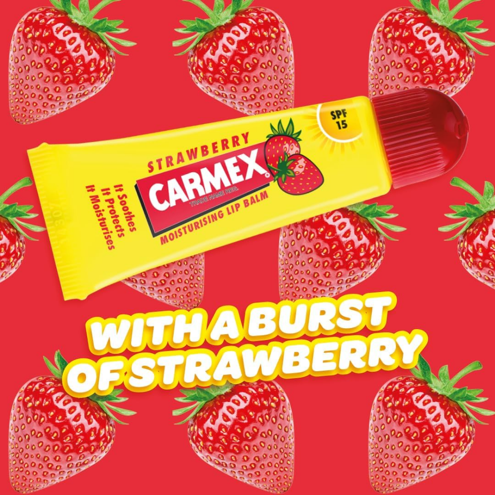 Carmex Strawberry Lip Balm Tube 10g