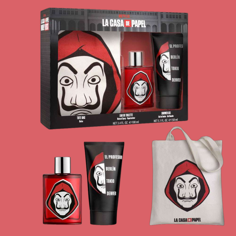 Air-Val Netflix La Casa De Papel Edt 100 ml + Shower Gel 150 ml + Tote Bag Gift Set