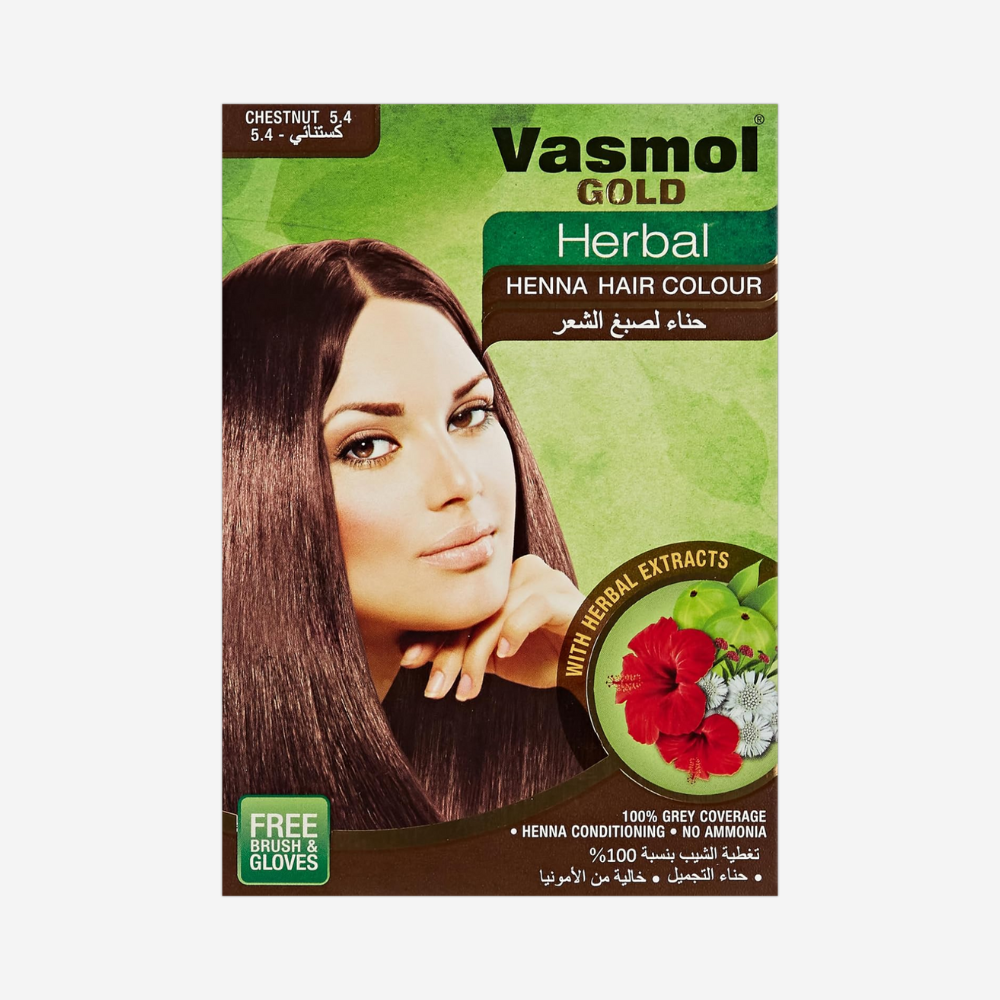 Vasmol Gold Herbal Henna - Chestnut 6 X 10 G
