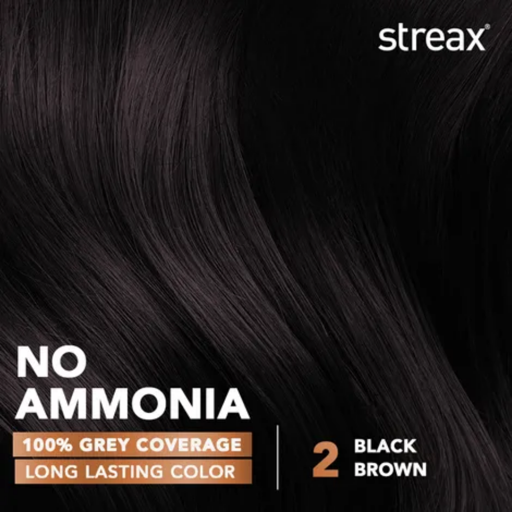 Streax Cream Hair Color - Black Brown 2