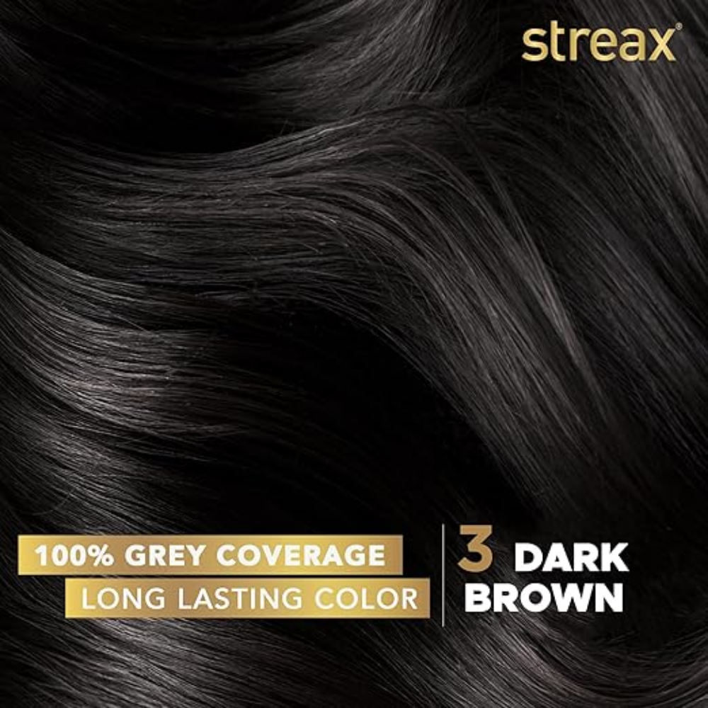 Streax Cream Hair Color - Dark Brown 3