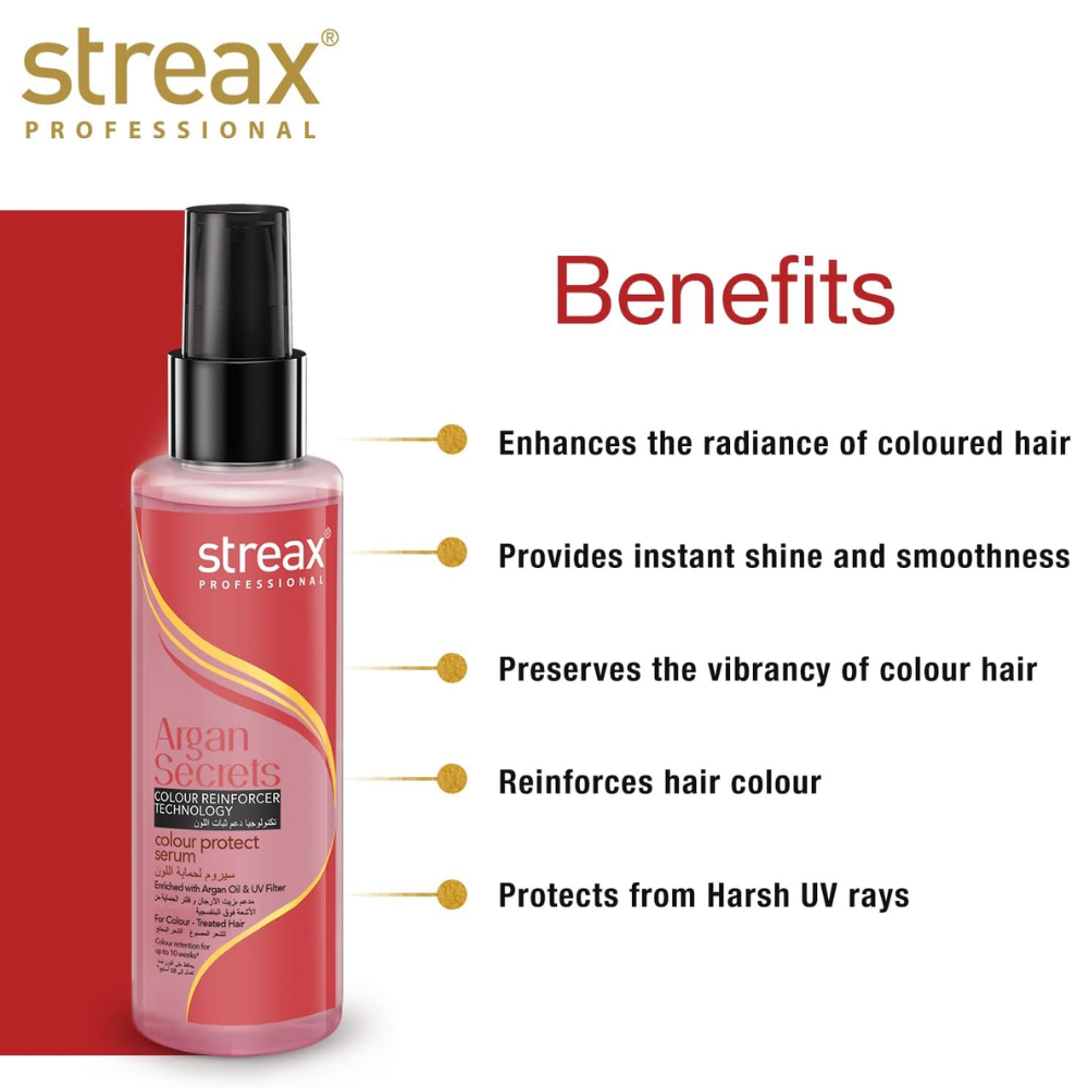 Streax Pro Argan Secrets Color Protect Serum 100Ml