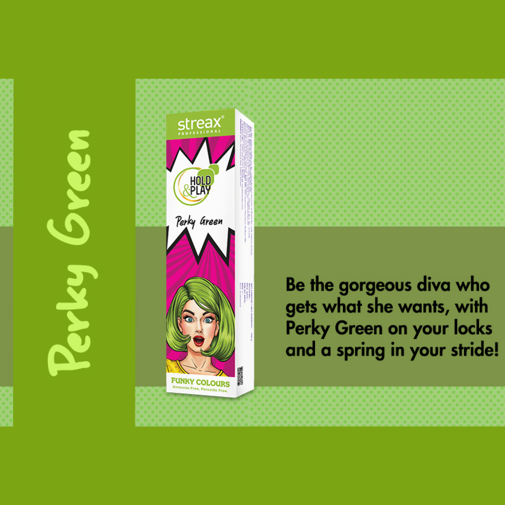 Streax Funky color Perky Green 100 G