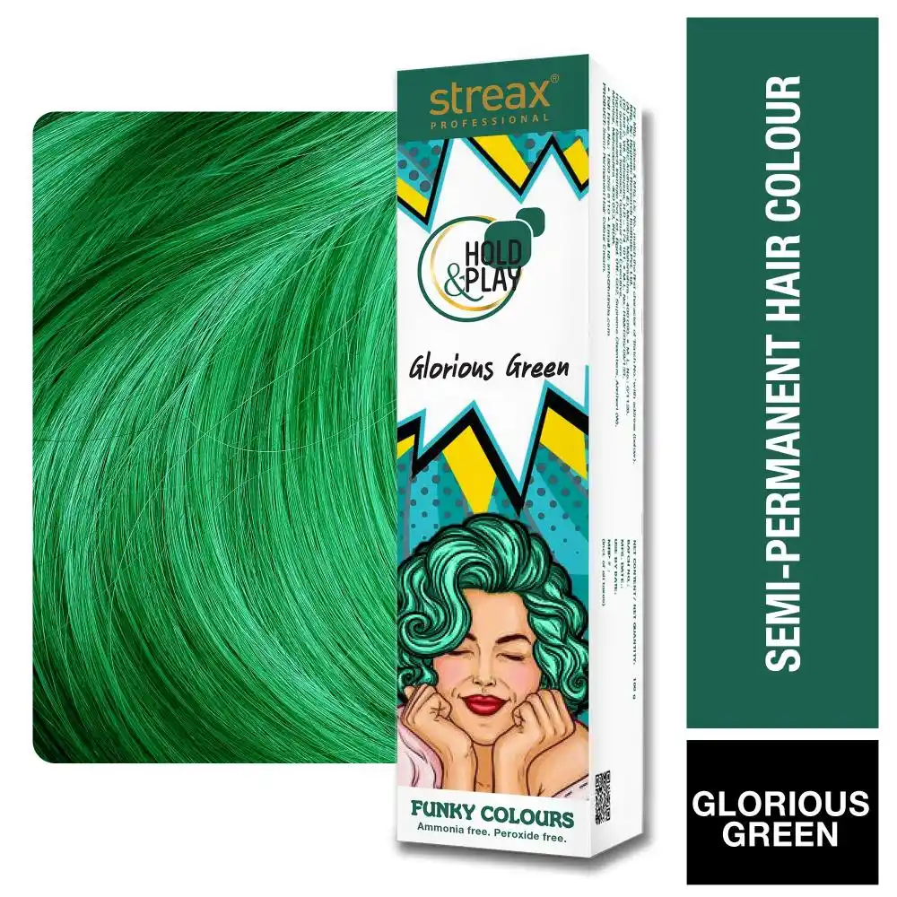 Streax Funky color Glorious Green100G