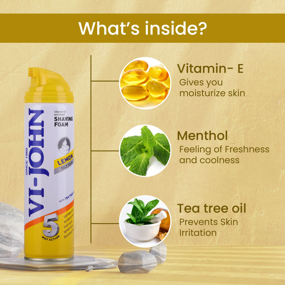 Vi-John Shaving Foam Lemon 200 - Ml