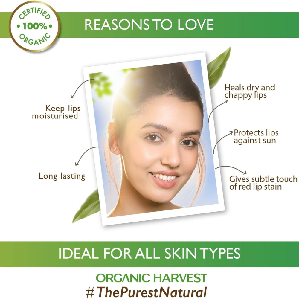 Organic Harvest Red Tinted Lip Balm: Hibiscus