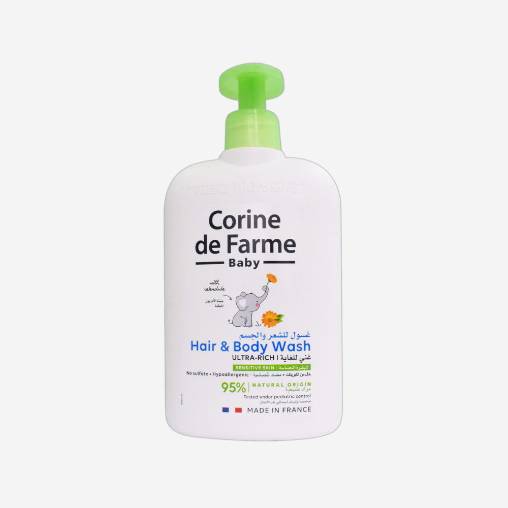 CDF Baby Hair & Body Wash Sulfate Free 500ML & Cdf - Baby Lotion Natural Origin 500Ml