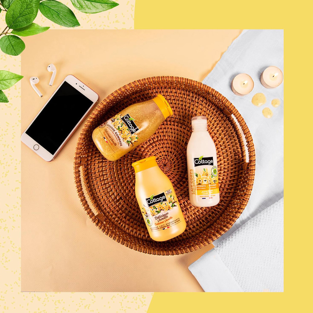 Cottage Exfoliating Shower Gel - Delicious Vanilla 270 Ml