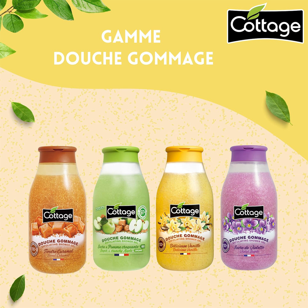 Cottage Exfoliating Shower Gel - Delicious Vanilla 270 Ml