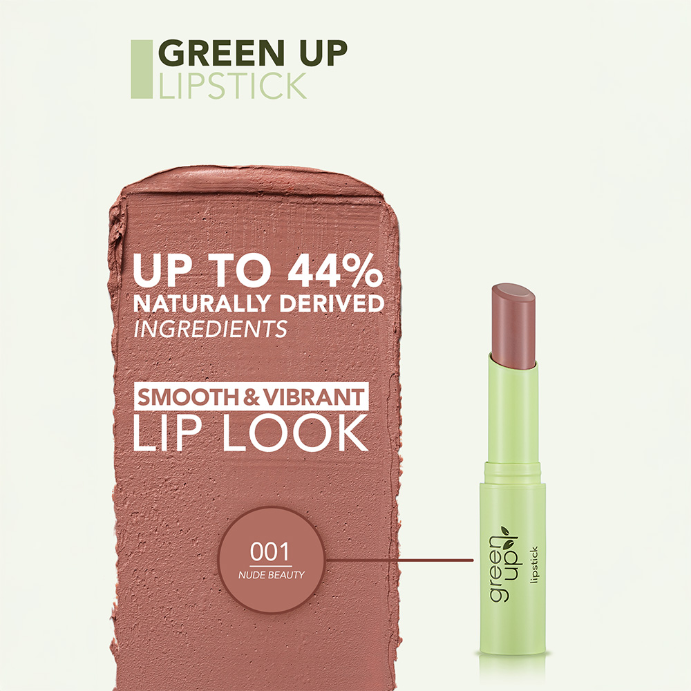 Flormar Green Up Lipstick-001 Nude Beauty
