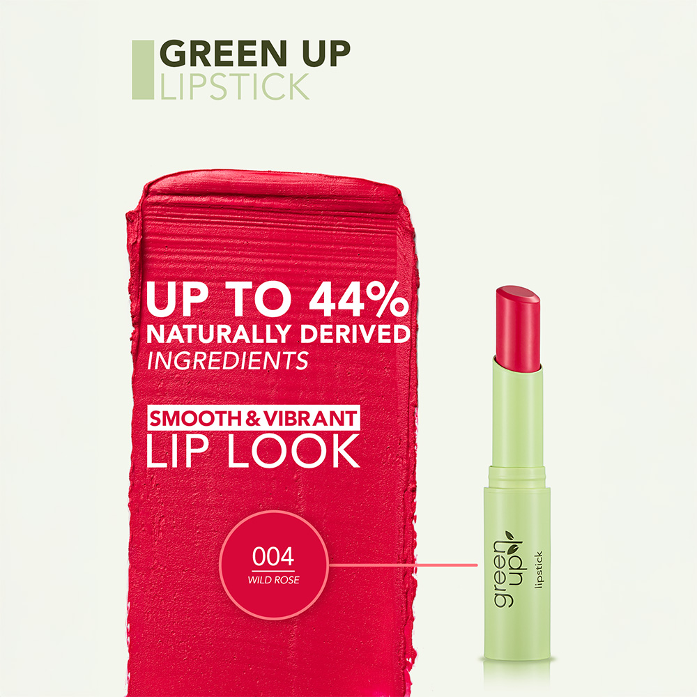 Flormar Green Up Lipstick-004 Wild Rose