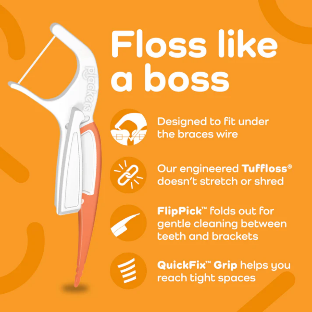 Plackers Eco Orthopicks Dental Flossers 30Ct