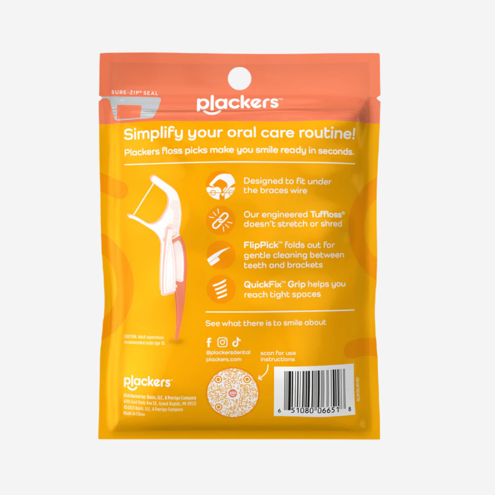 Plackers Eco Orthopicks Dental Flossers 30Ct