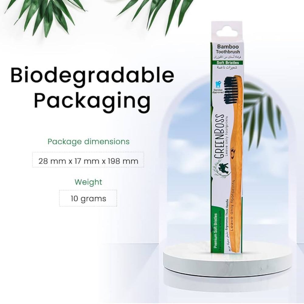 Greenboss Adult Toothbrush Black 1 Pc