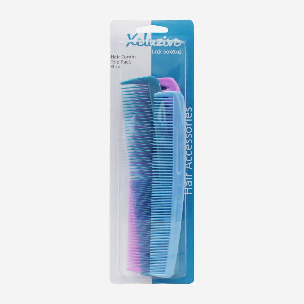 Xcluzive Hair Combs Trio Pack 3 Pcs