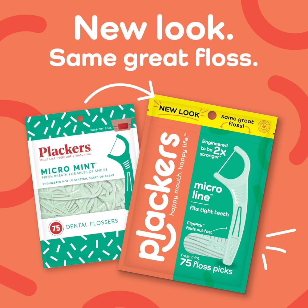 Plackers Micro Mint Dental Flossers 150Ct