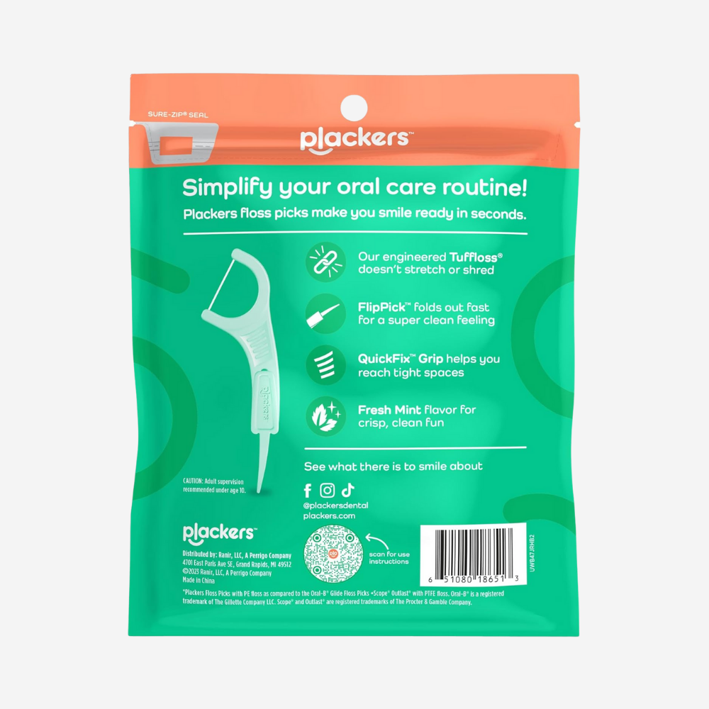 Plackers Micro Mint Dental Flossers 150Ct