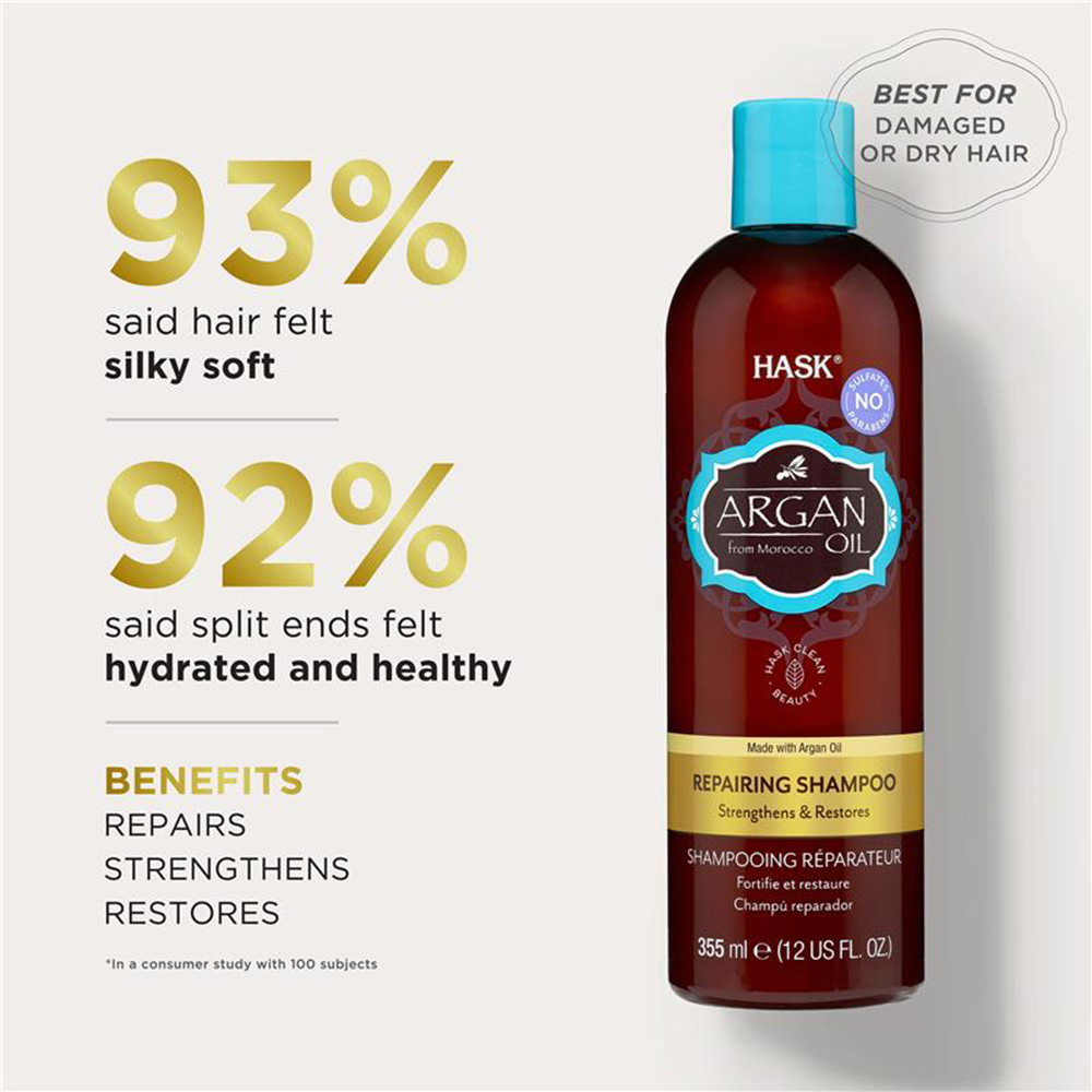 Hask Argan Oil Repairing Shampoo 2X355Ml