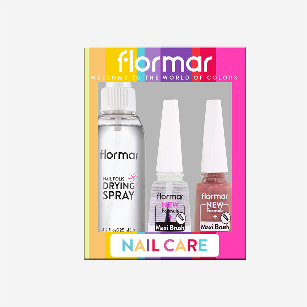 Flormar Nail Polish Drying Spray + 2Pc Nail Enamel