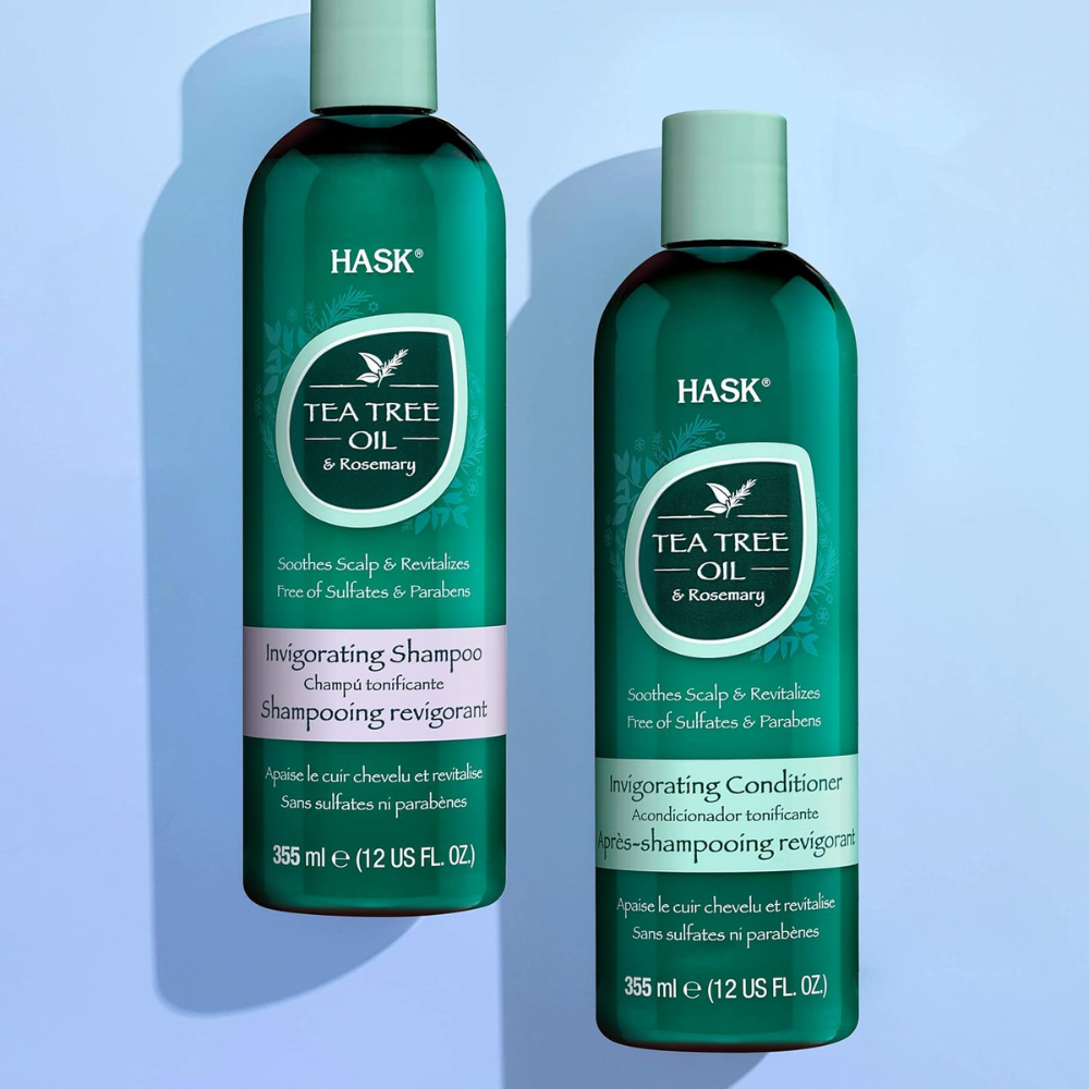 Hask Tea Tree Oil & Rosemary Shampoo 355ml + Conditioner 355ml Value pack