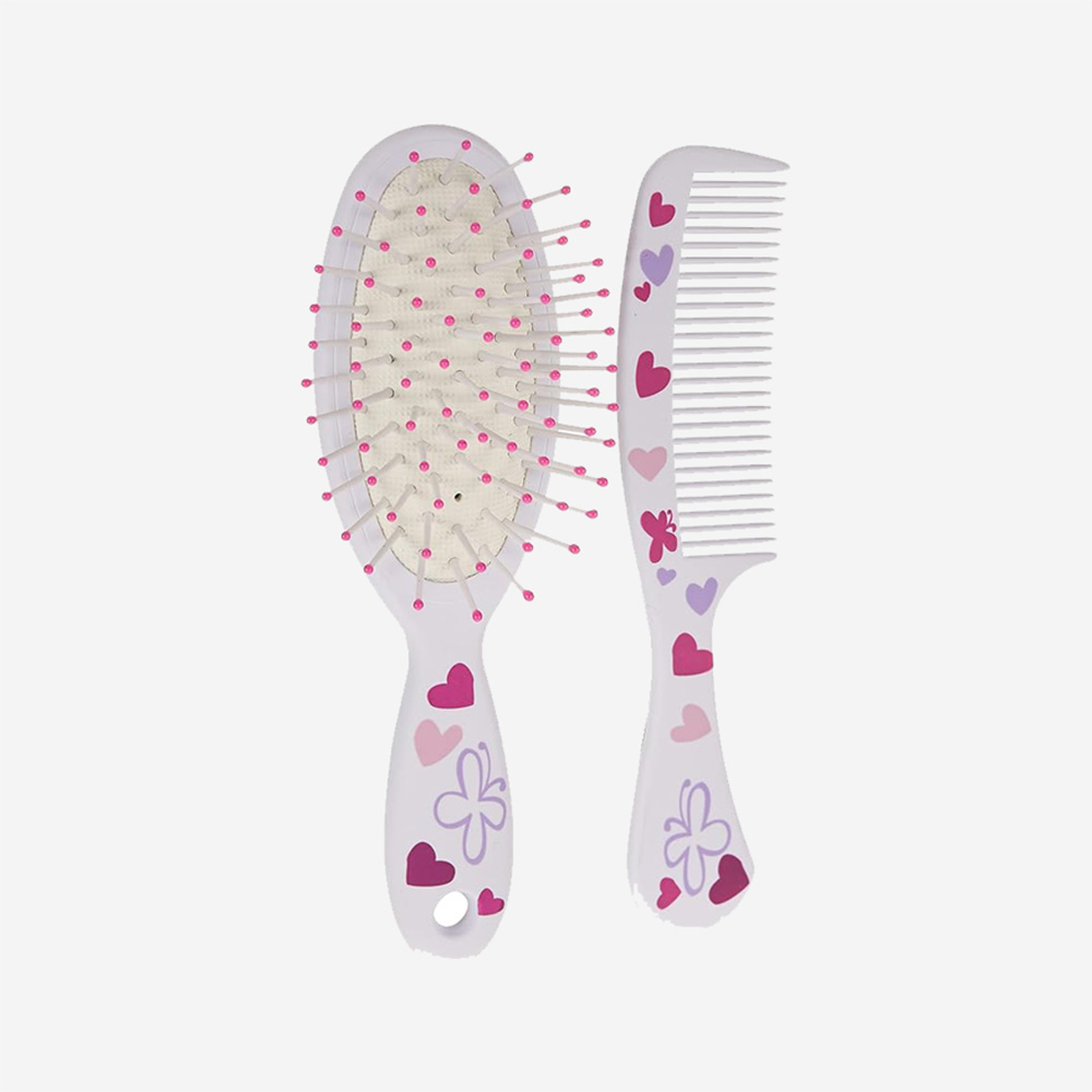 Qvs Kids Hair Brush And Comb Set