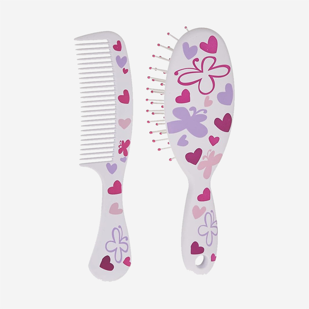 Qvs Kids Hair Brush And Comb Set