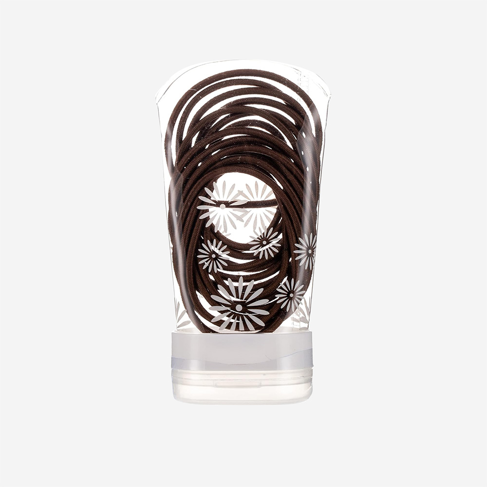 Qvs Thin Hair Elastics Brwn 20S