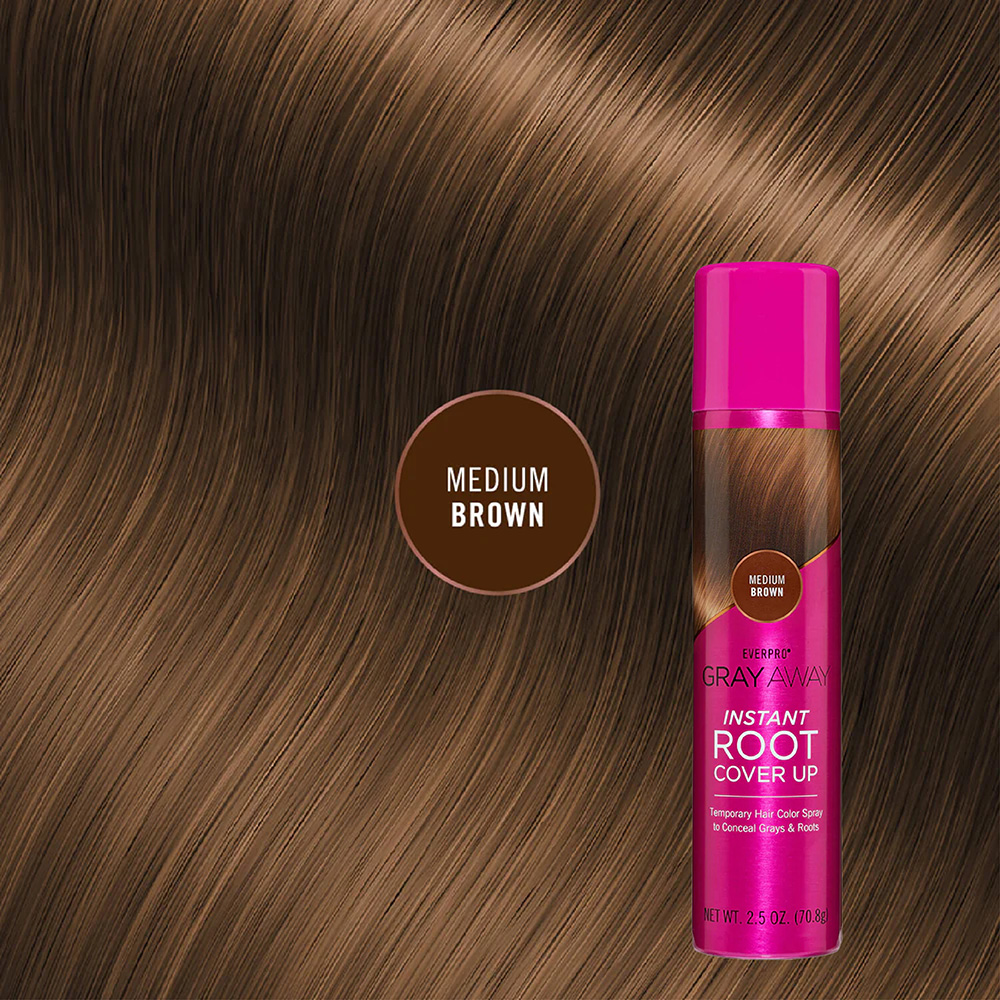 Gray Away Instant Root Cover Up Hair Spray Medium Brown 70.8G