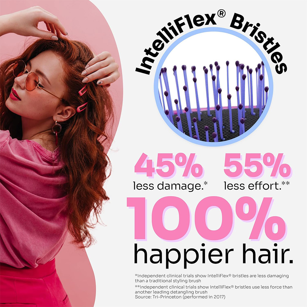 Wet Brush Detangler For Thick Hair - Purple